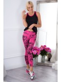 Rosa Leggings mit schwarzen Mustern H0060 – Online-Shop – Boutique